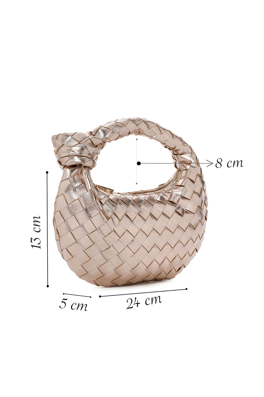 Kadın Altın Örgü Kol Çantası
