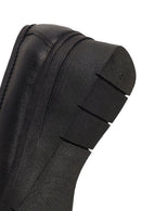 Woman Black Buckled Wedge Leather Comfort Loafer | Derimod