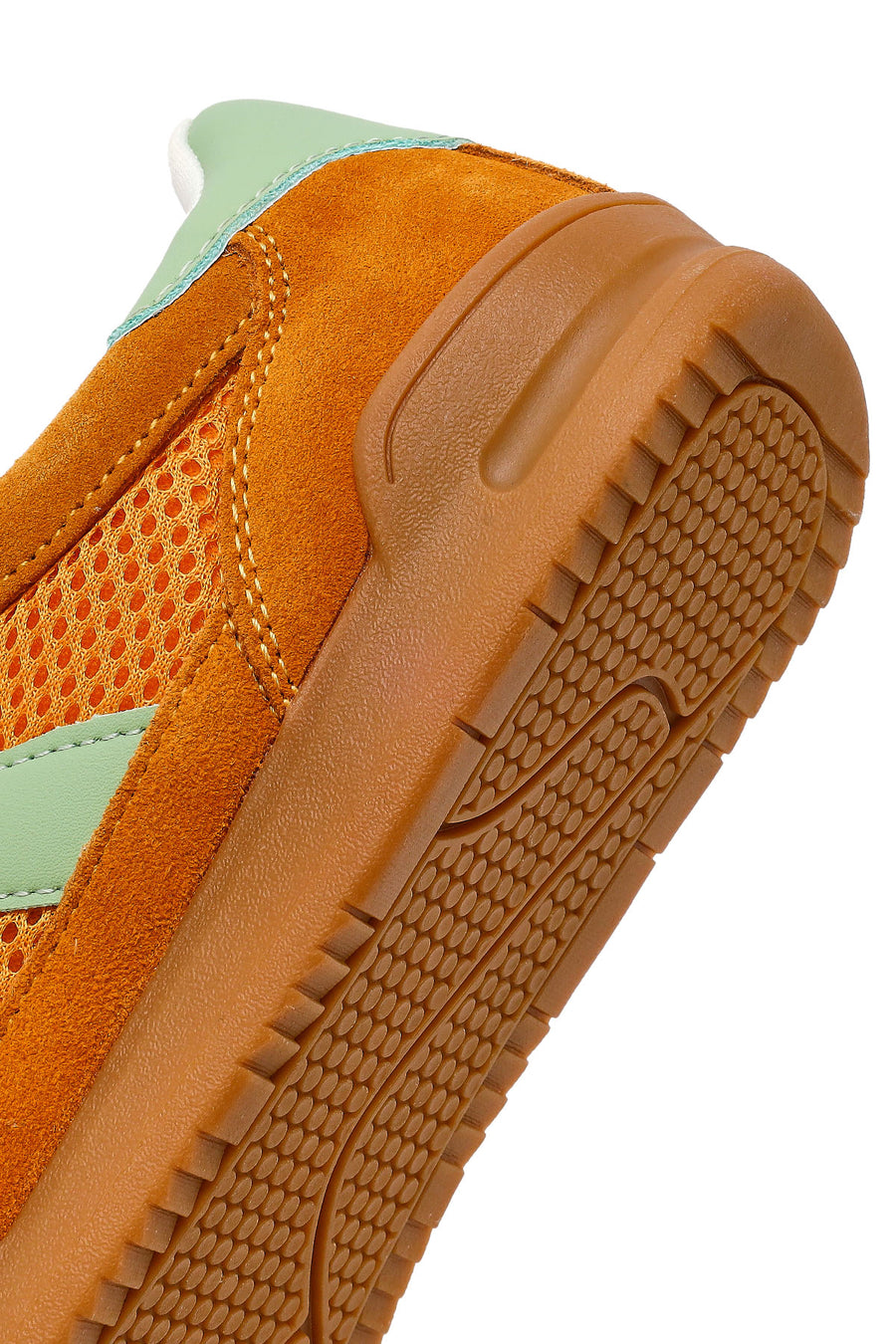 Kadın Turuncu Bağcıklı Deri Sneaker