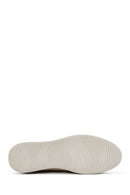 Women's Cream Wedge Heel Leather Comfort Loafer | Derimod