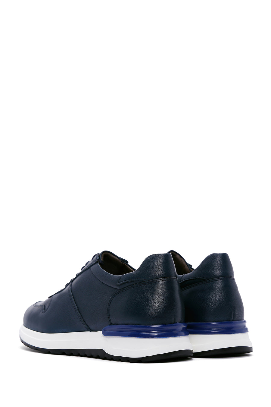 Erkek Lacivert Deri Sneaker
