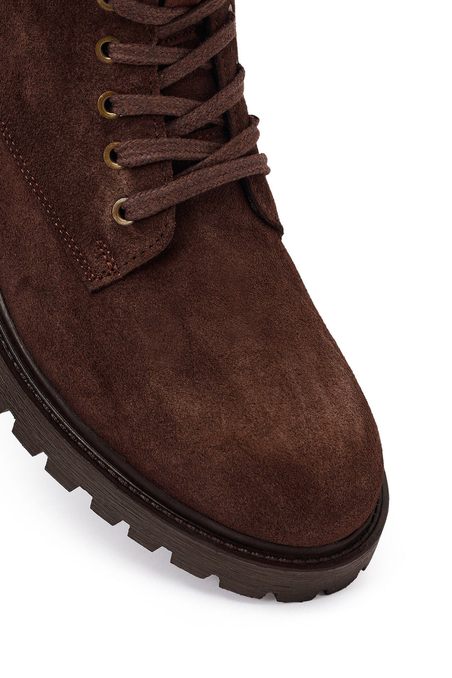 Male Brown Zip Closure Suede Boots