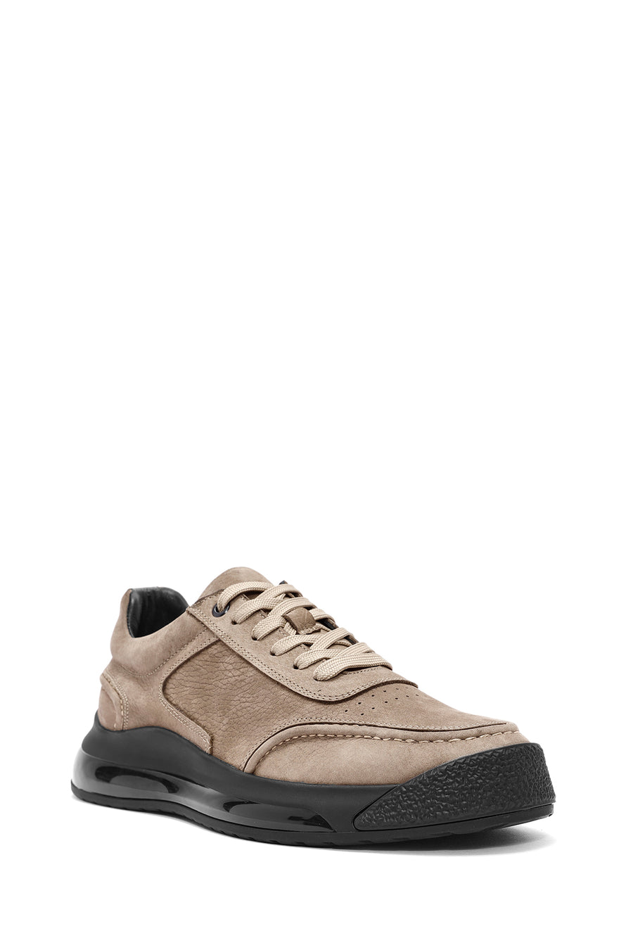 Male Mink Lace-Up Nubuck Leather Sneaker