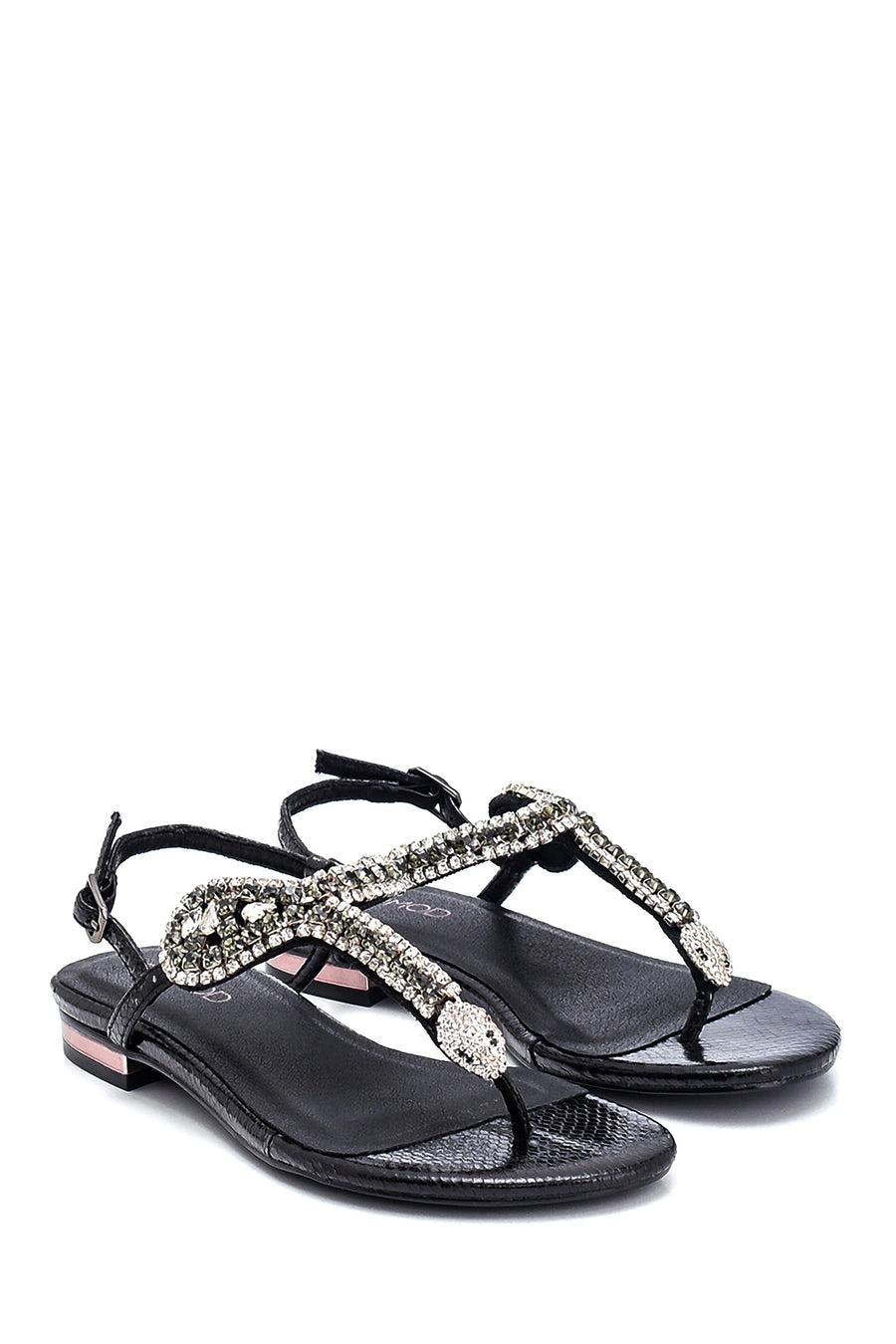 Women's Casual Stone Detailed Sandals