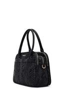 Woman Black Long-Strap Printed Shoulder Bag | Derimod