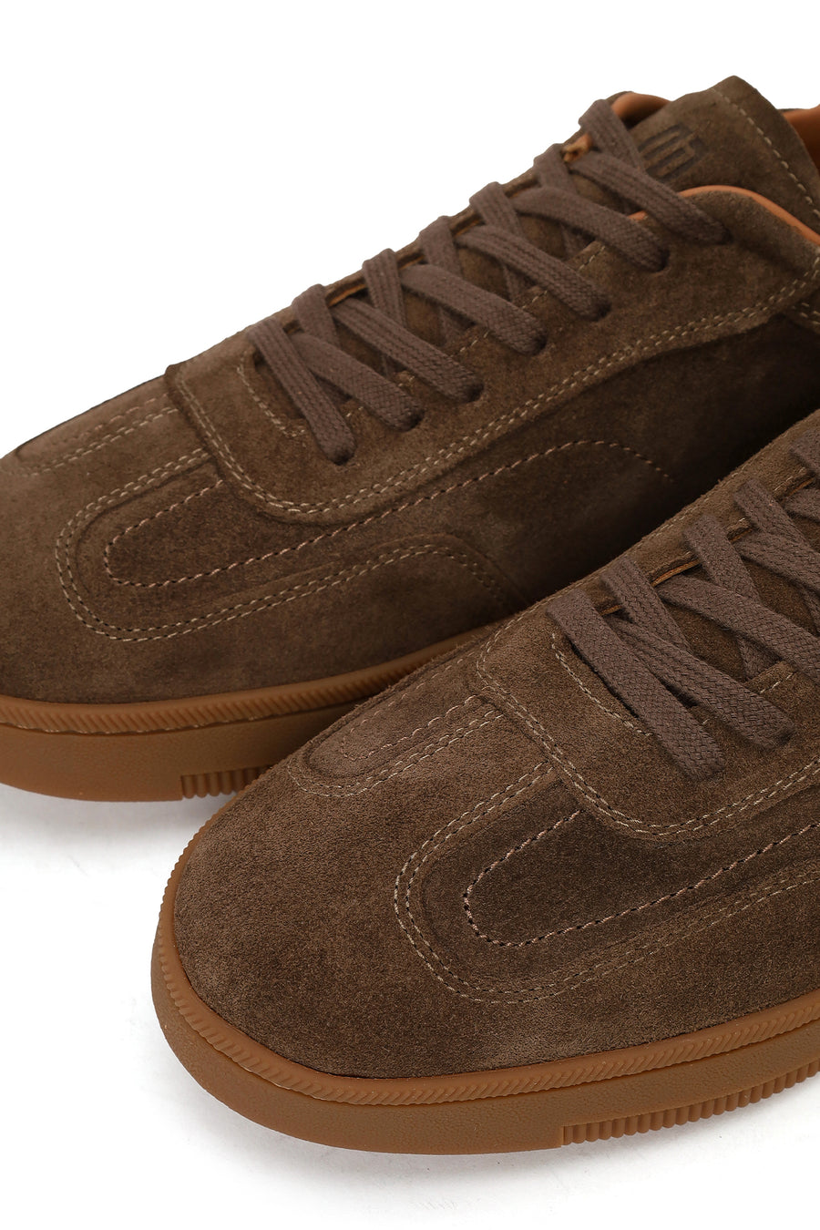 Erkek Taba Bağcıklı Kalın Tabanlı Süet Deri Sneaker
