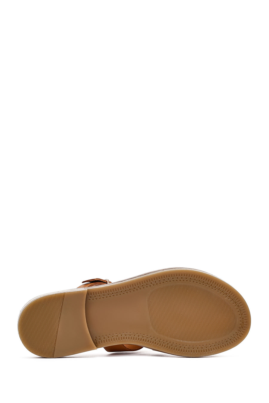 Women's Brown Leopard Patterned Leather Slippers