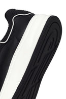 Men's Black Lace-up Thick-Sole Leather Sneaker | Derimod