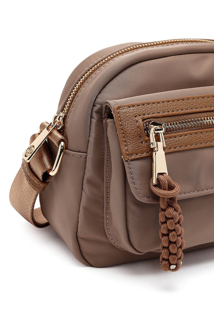 Women's Beige Long Strap Crossbody Bag