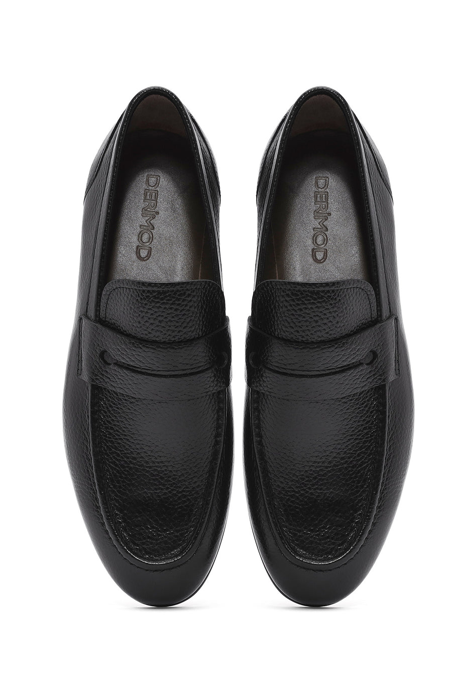 Erkek Siyah Deri Klasik Loafer