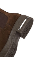 Woman Brown Suede Chelsea Boots | Derimod