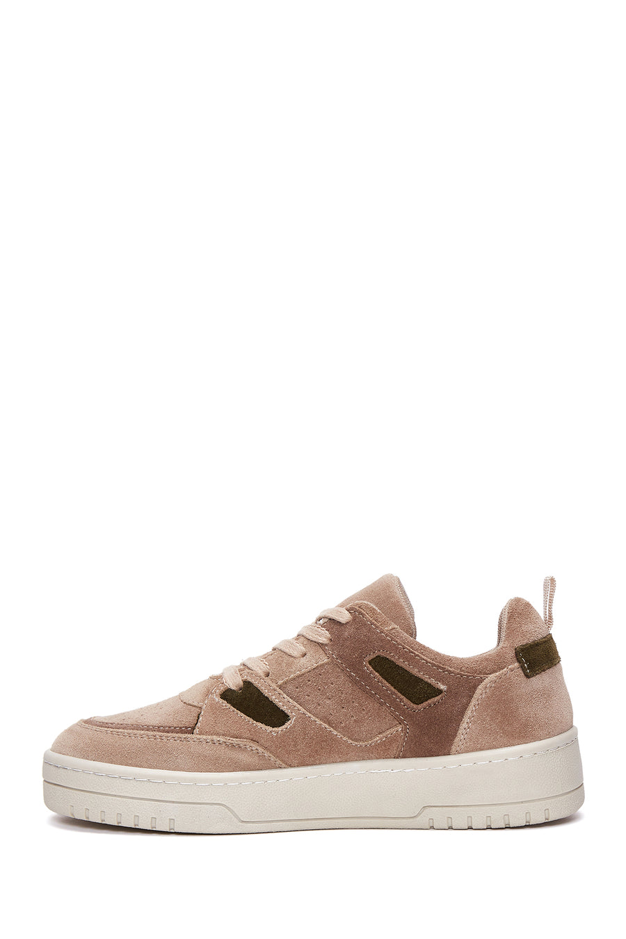 Kadın Bej Süet Deri Sneaker