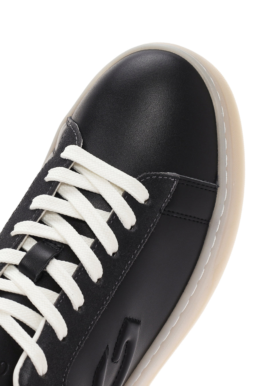 Alberto Guardiani Men's Black New Era Lace-Up Leather Sneakers