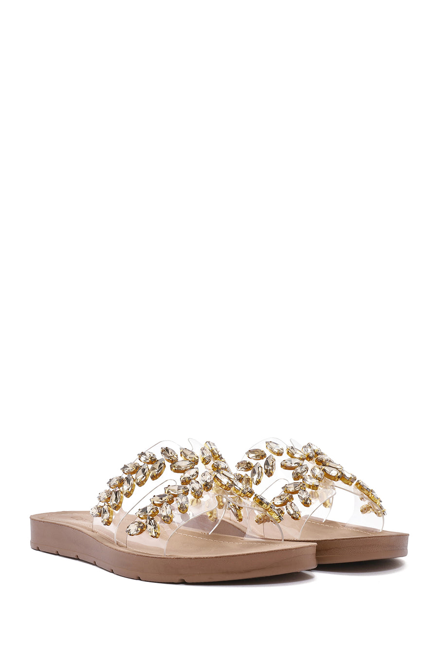Women's Gold Stone Slippers