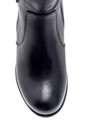 Women's Leather Buckle Detailed Zippered Boots | Derimod