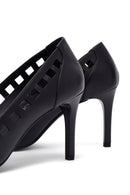 Kadın Siyah İnce Topuklu Deri Stiletto | Derimod