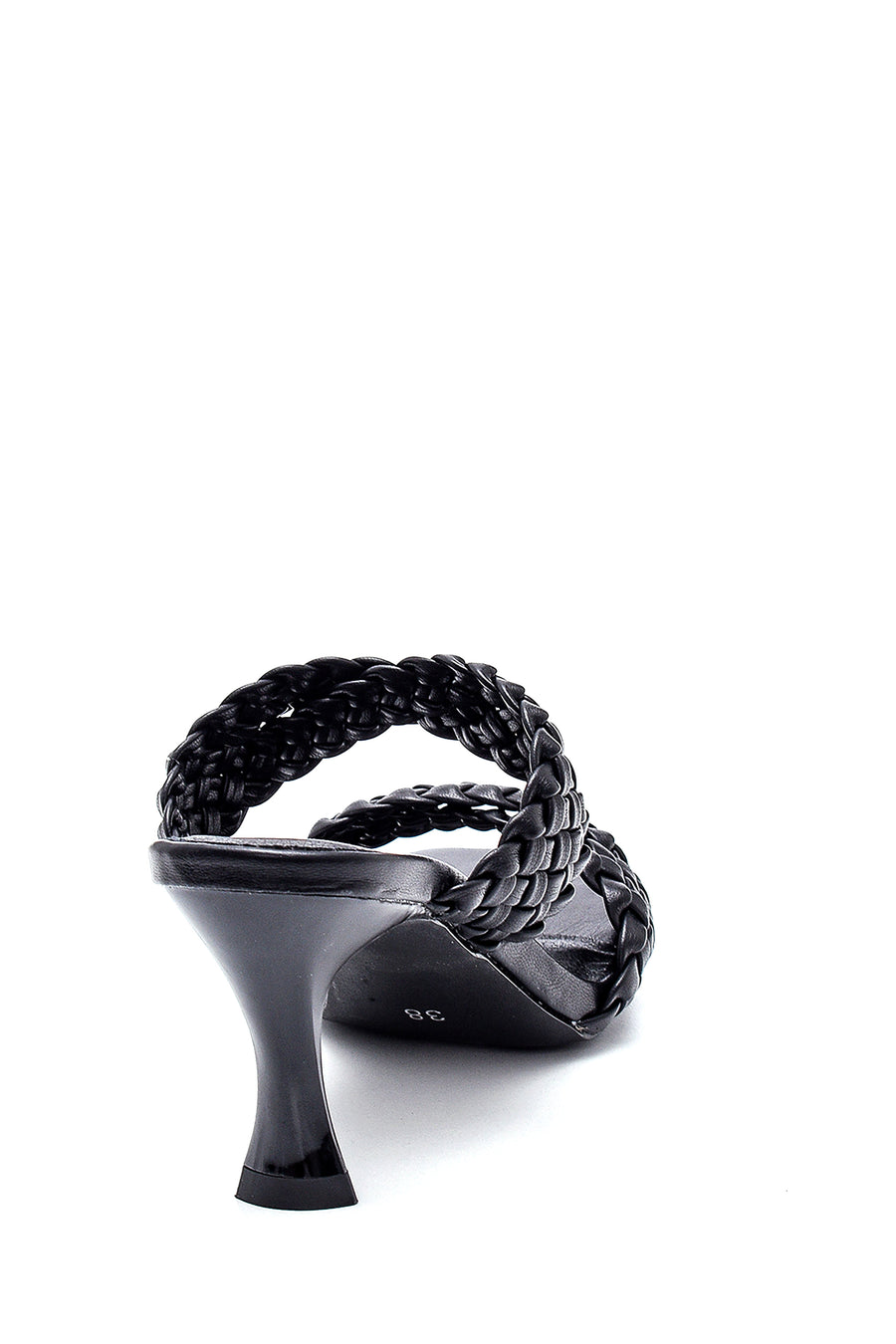 Women's Knitted Detailed Heeled Slippers