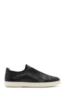 Men's Black Leather Sneaker | Derimod