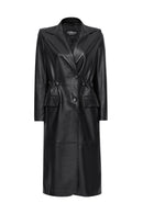 Juliet Women's Black Fur Leather Coat | Derimod
