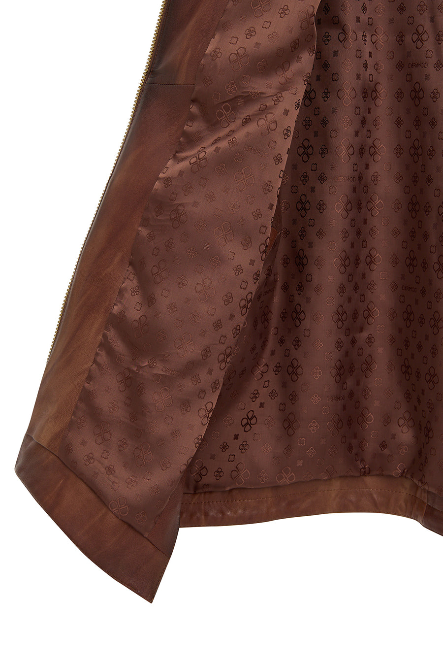 Britney Women's Brown Shirt Collar Oversize Leather Jacket