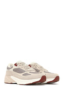 Women's Beige Lace-Up Thick-Soled Sneaker | Derimod