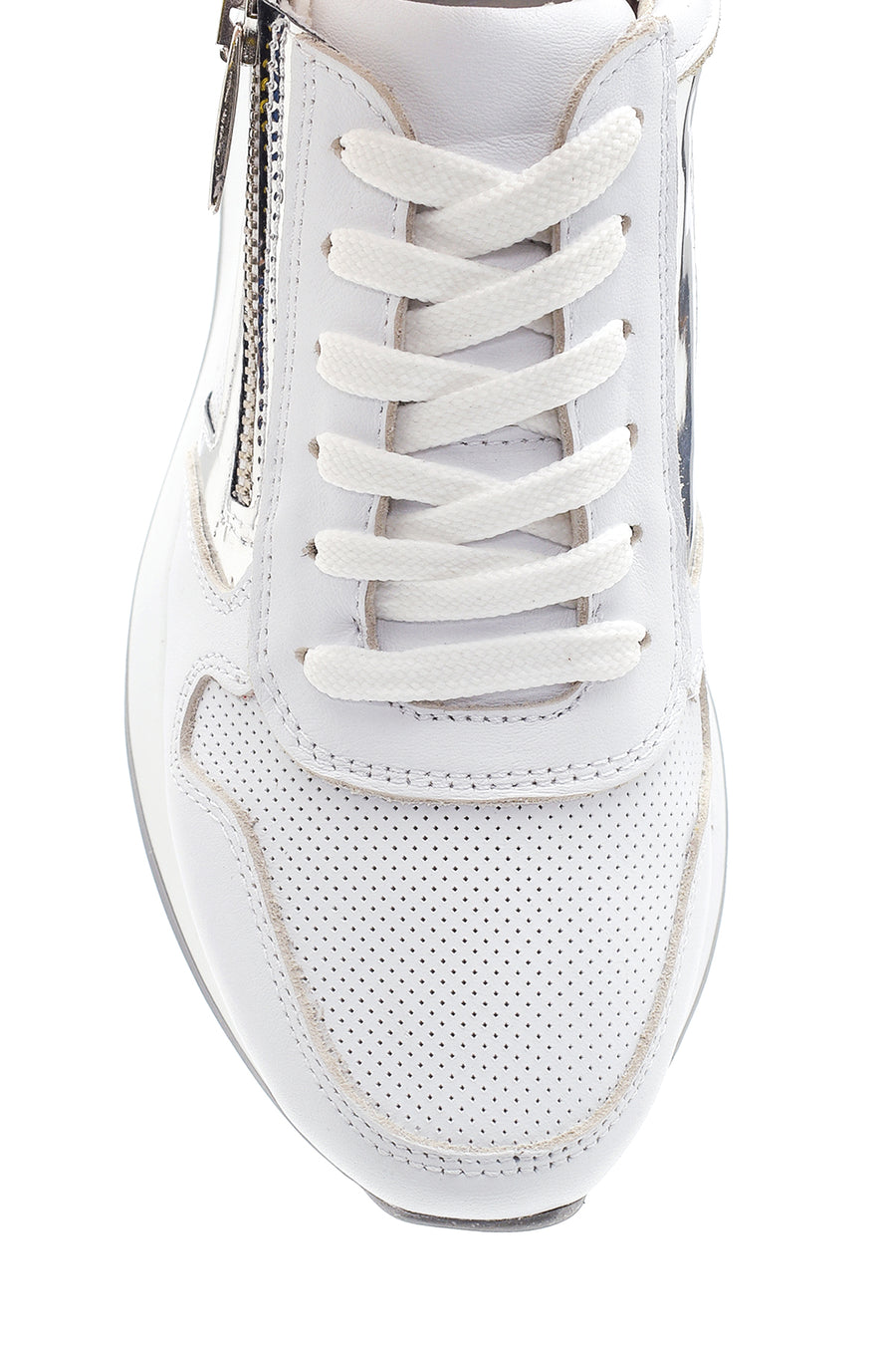 Kadın Deri Fermuarlı Sneaker