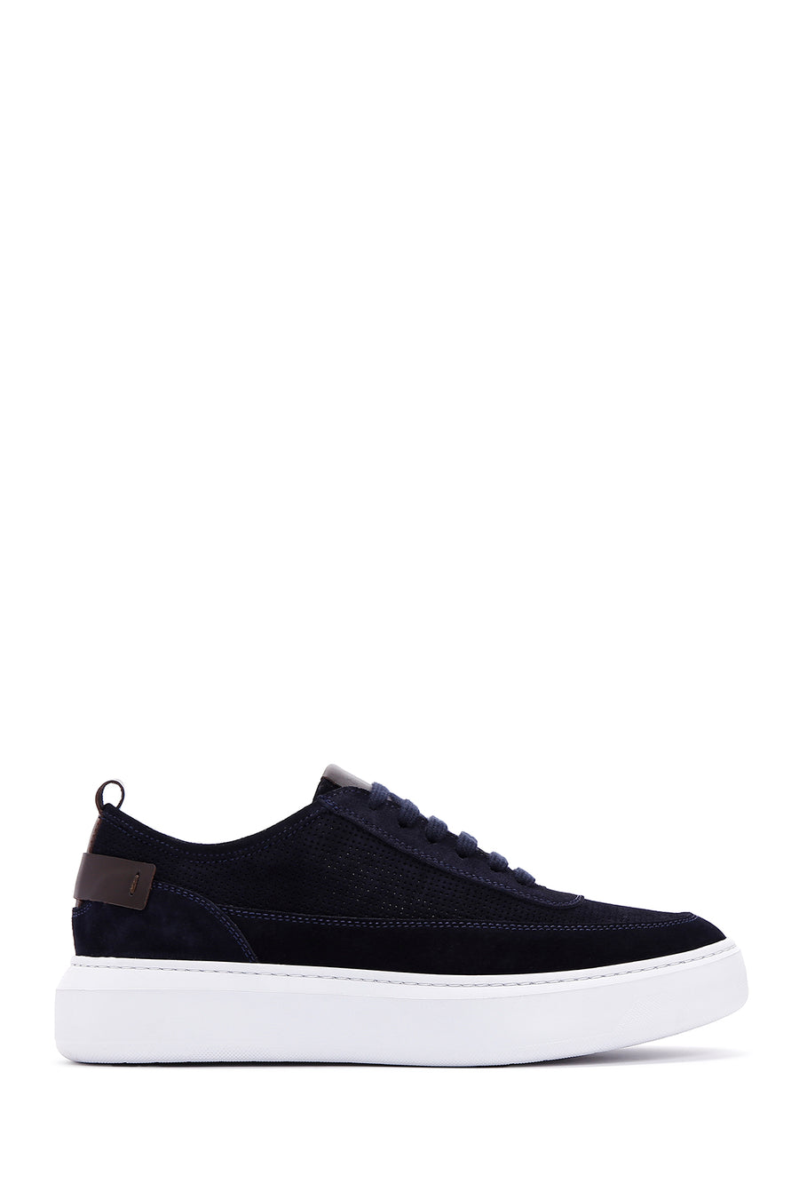 Erkek Lacivert Bağcıklı Süet Deri Sneaker 26SFD740310 | Derimod