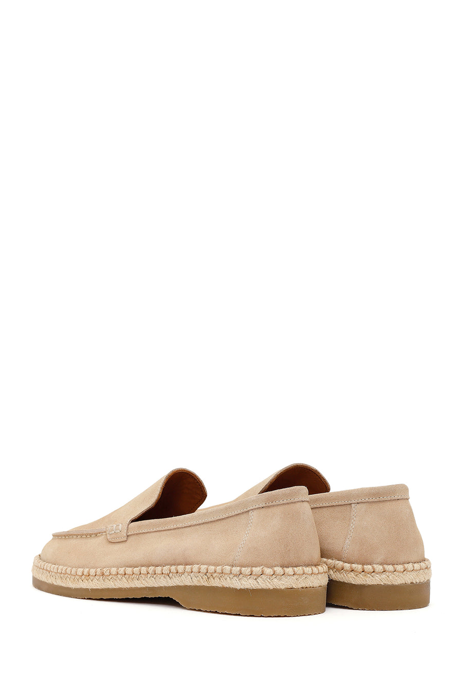 Erkek Bej Süet Deri Casual Loafer