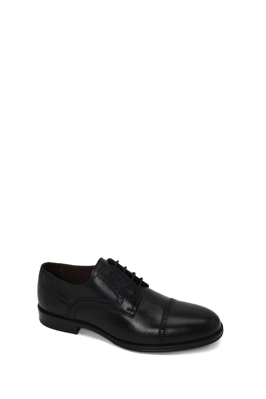 Male Black Lace-Up Leather Casual Shoes