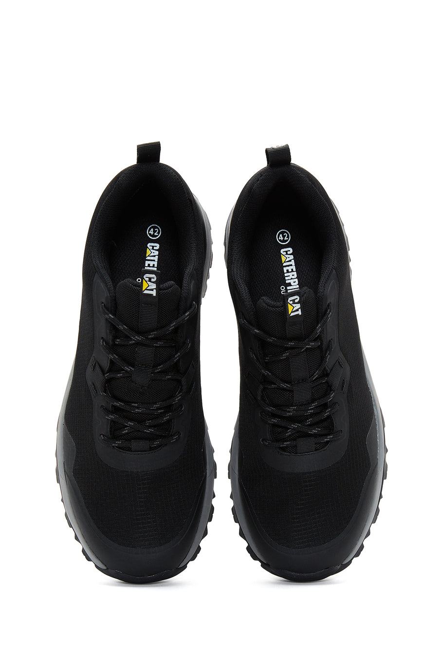 Cat Caterpillar Men's Black Leather Outdoor Shoes