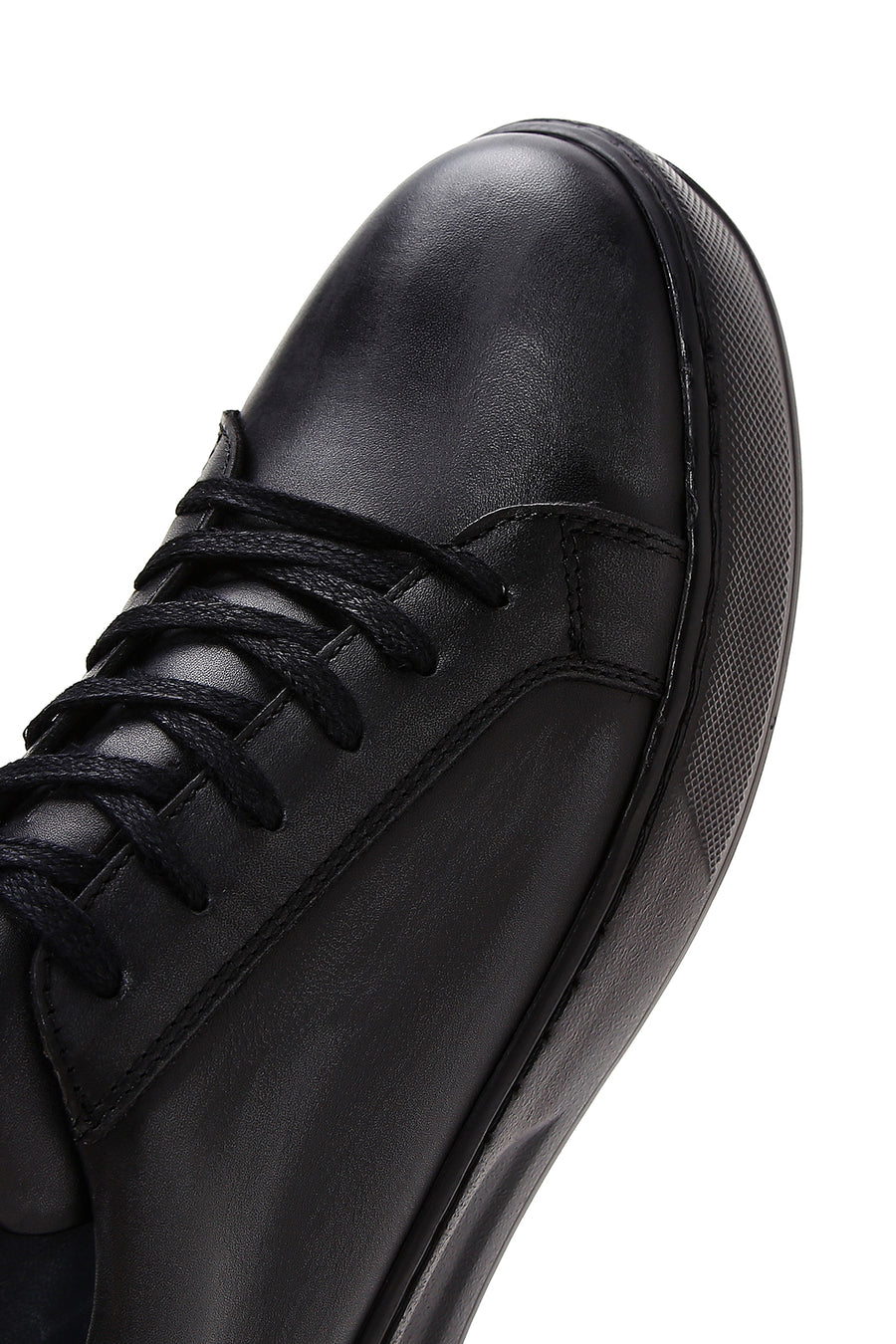 Erkek Siyah Deri Sneaker