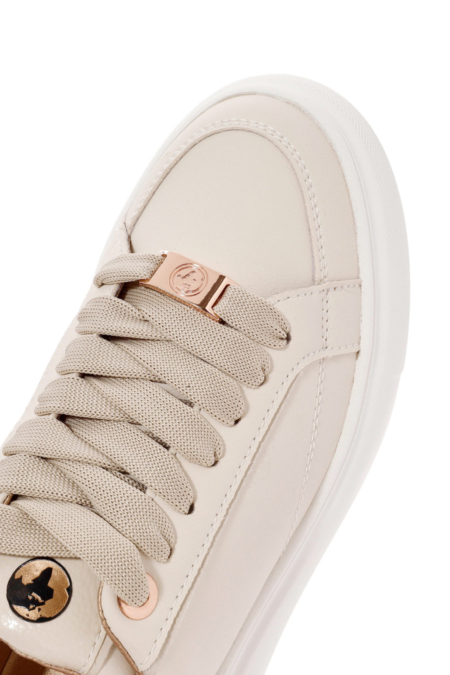 ACBC x Derimod Women's Cream Lace-Up Chunky Sole Sneakers
