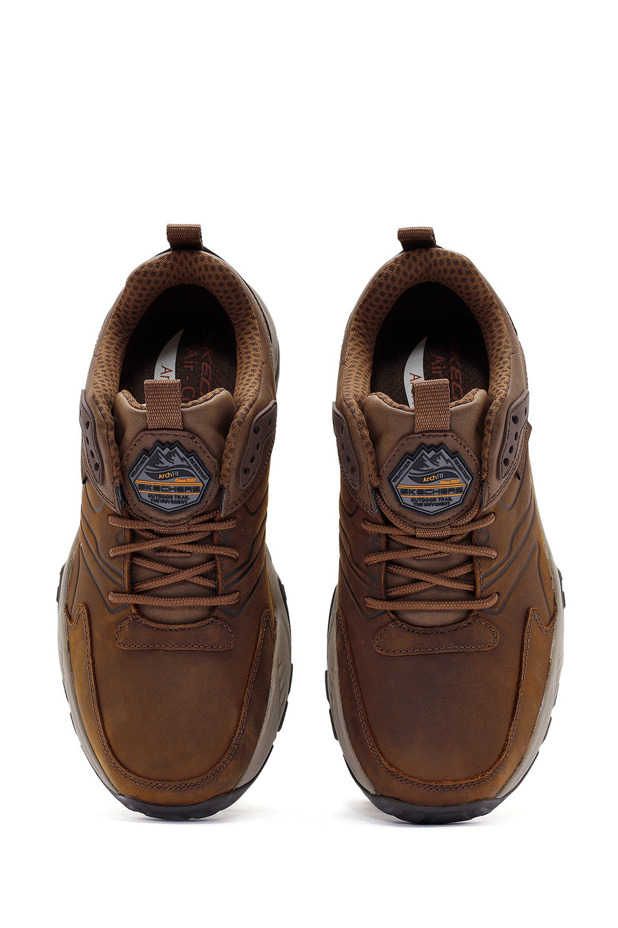 Skechers Men's Brown Arch Fit Recon - Cadell Lace-Up Nubuck Leather Boots