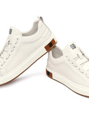 Erkek Beyaz Bağcıklı Deri Sneaker | Derimod