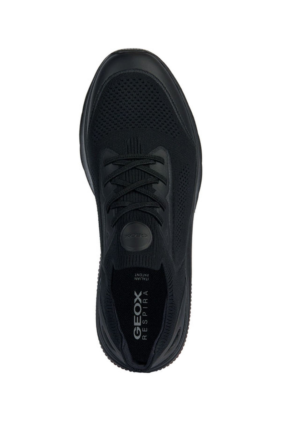 Geox Men's Black Spherica Lace-Up Thick Soled Sneaker