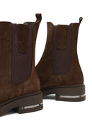 Woman Brown Suede Chelsea Boots | Derimod