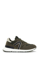 Men's Khaki Suede Leather Sneaker | Derimod