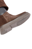 Women's Brown Suede Leather Boots | Derimod