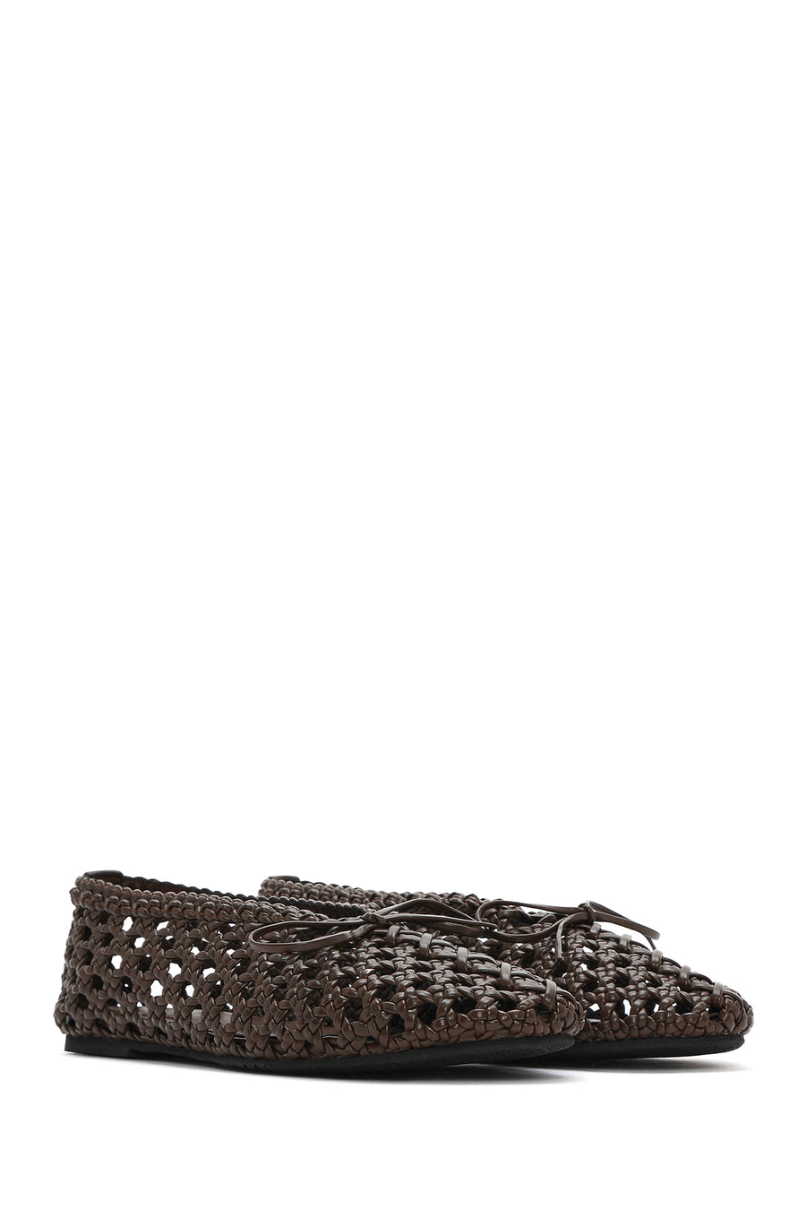 Women's Brown Braided Ballerina