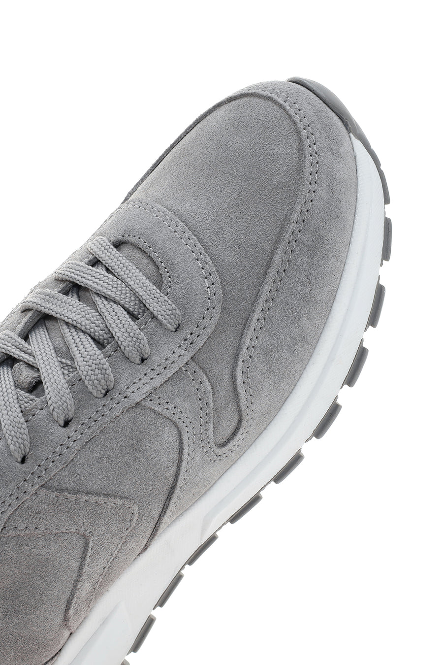 Women's Anthracite Lace-Up Suede Leather Sneakers