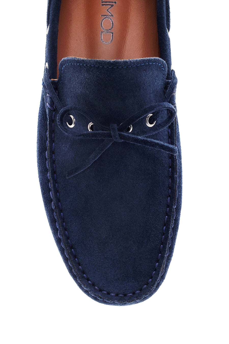 Erkek Lacivert Süet Deri Casual Loafer