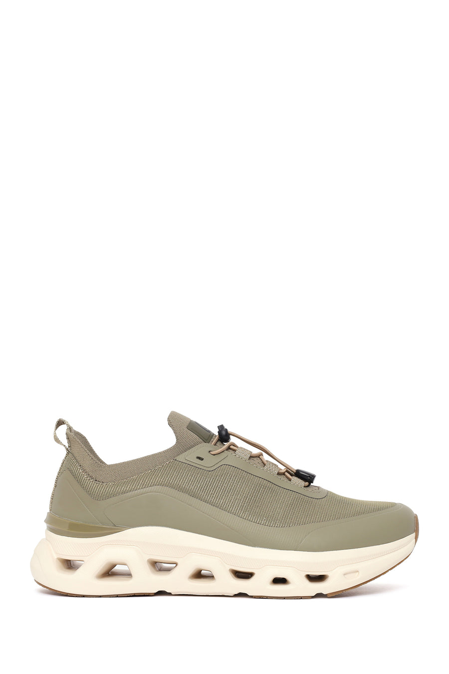 Derimod Zero Erkek Haki Kalın Tabanlı Bağcıklı Kumaş Sneaker 26SFD69946F | Derimod