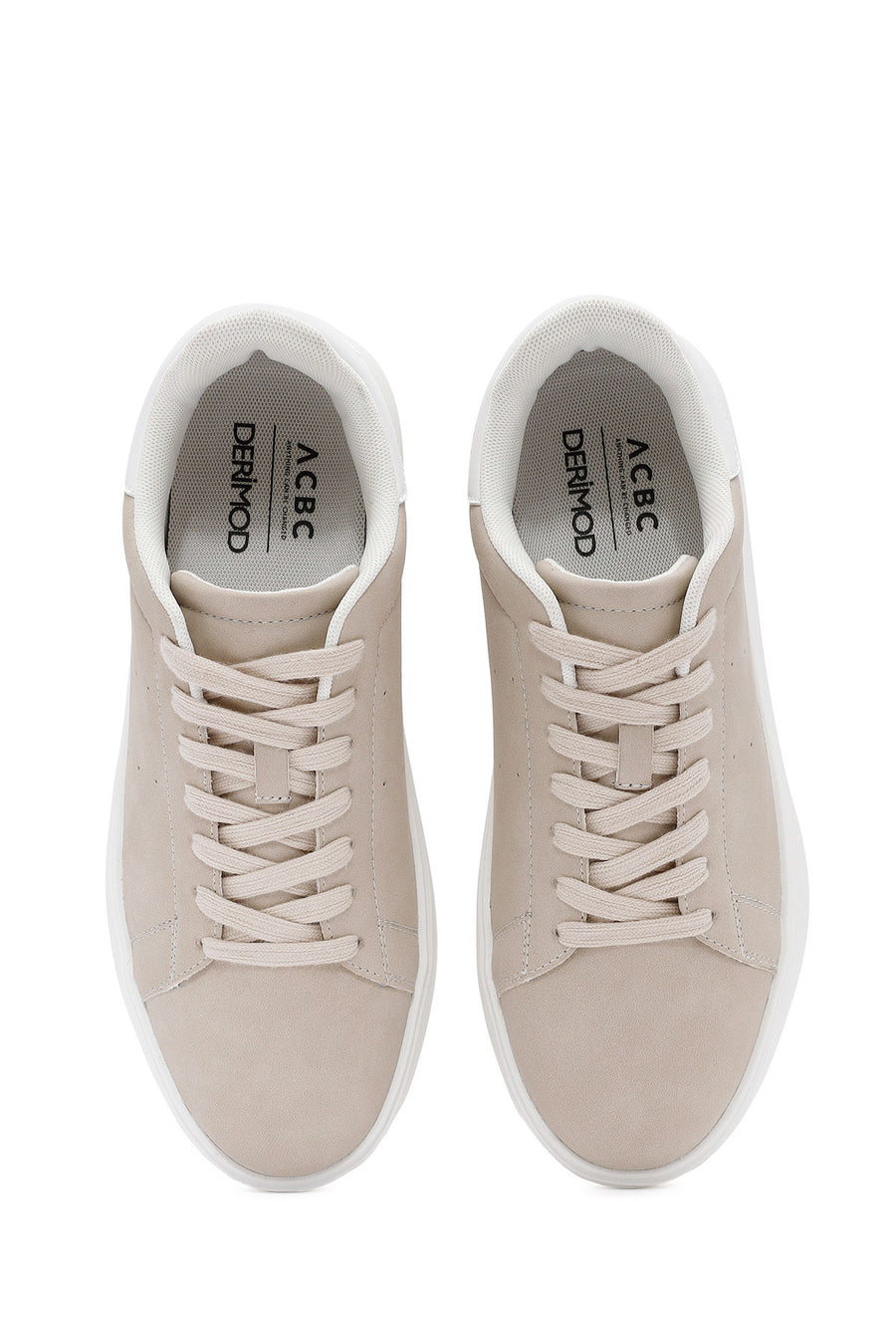 ACBC x Derimod Erkek Bej Bağcıklı Süet Sneaker