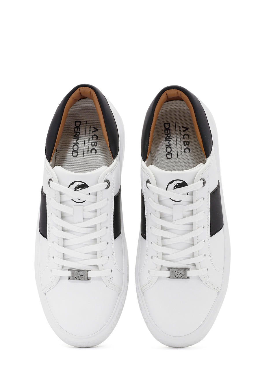 ACBC x Derimod Men's White Lace-Up Sneakers