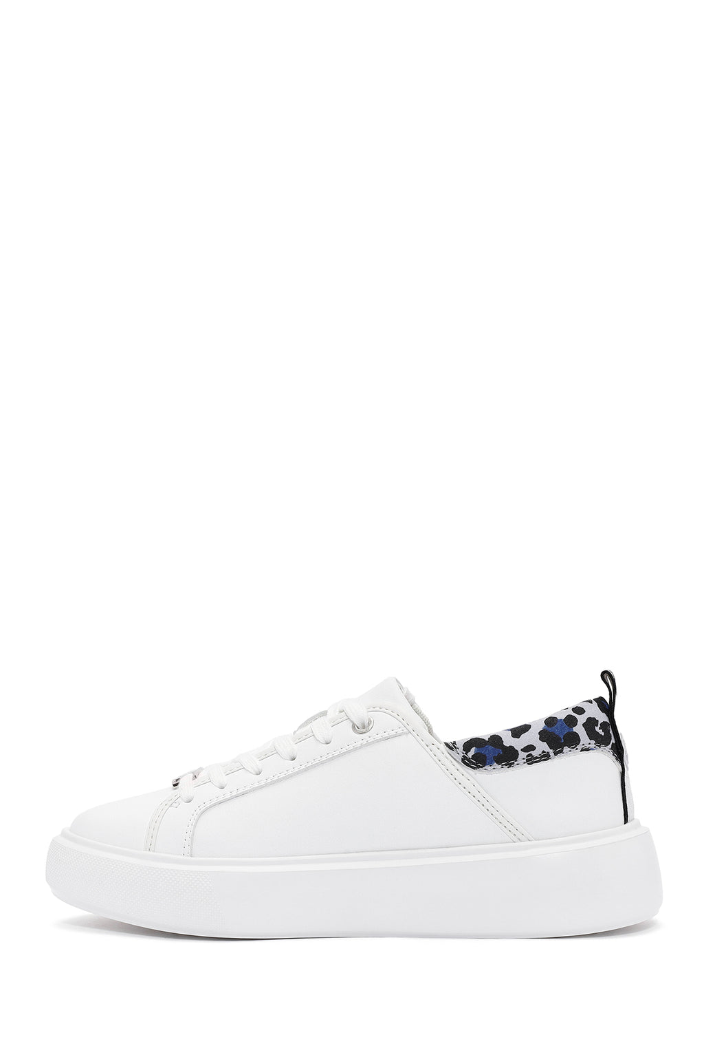 ACBC x Derimod Kadın Beyaz Bağcıklı Leopar Detaylı Sneaker