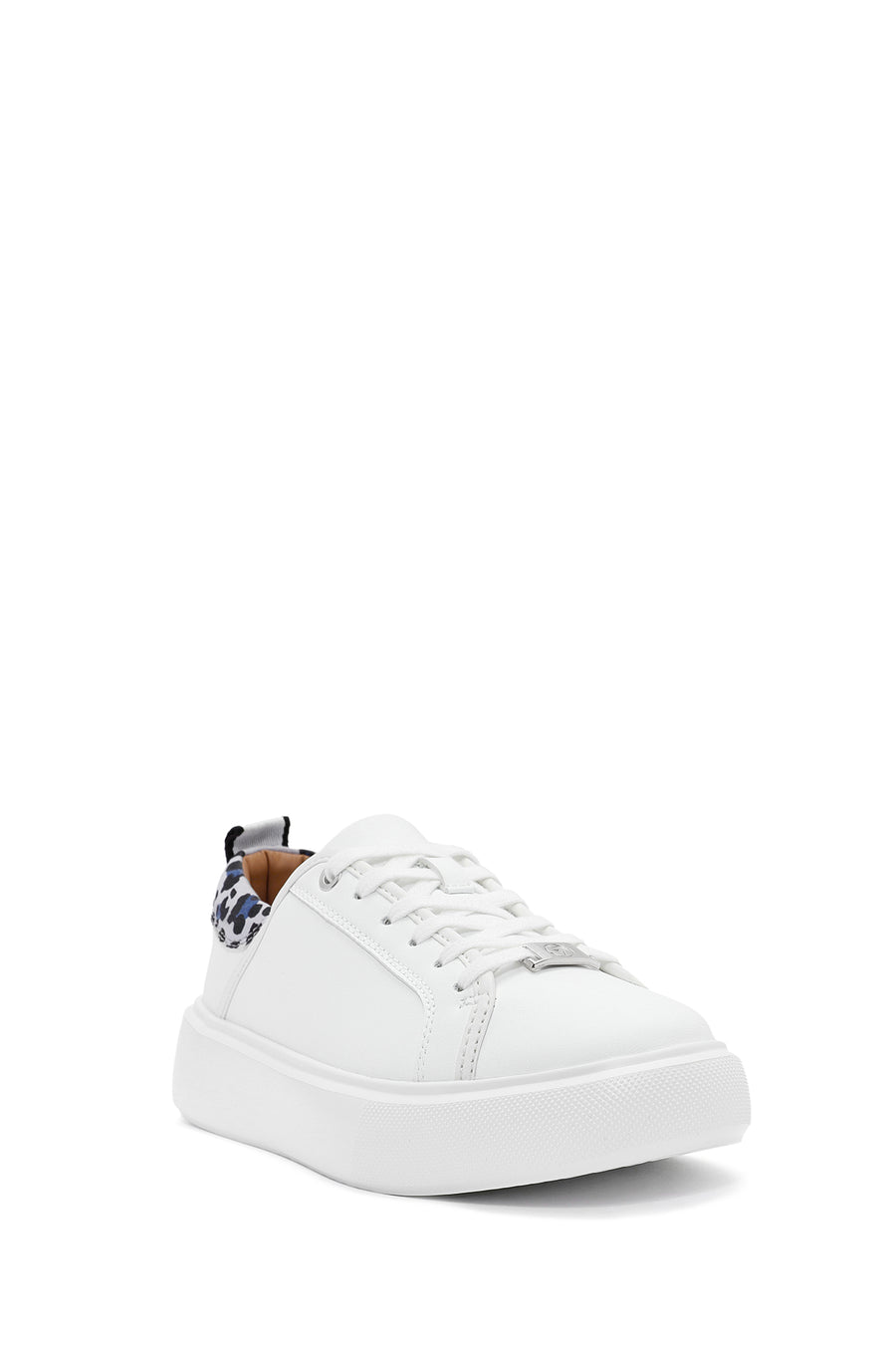ACBC x Derimod Women's White Laced Leopard Detail Sneakers