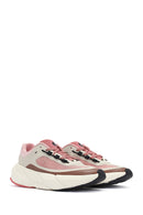 ACBC x DERİMOD Women's Pink Laced Thick Soled Sneaker | Derimod