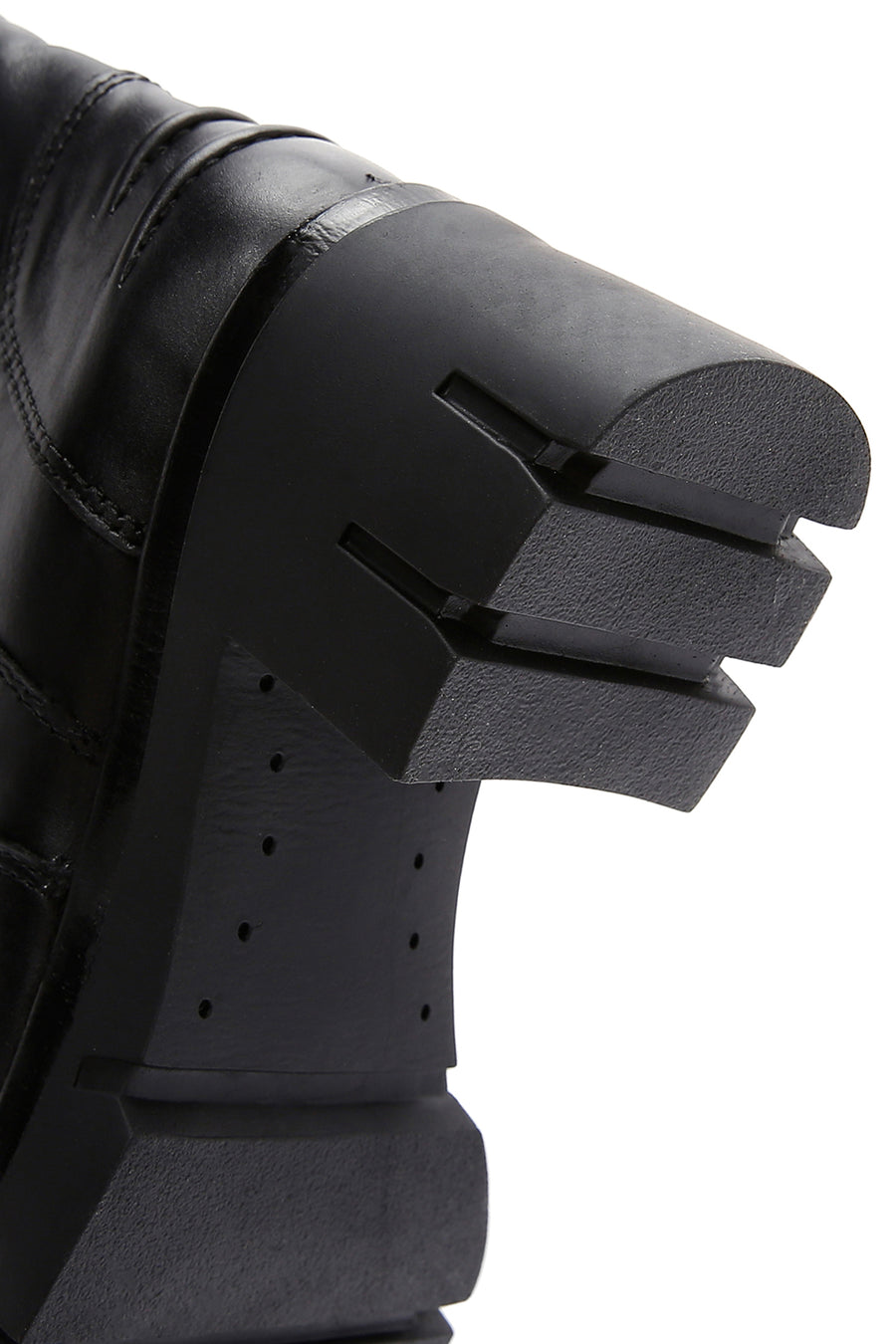 Women's Black Leather Heeled Chelsea Boots