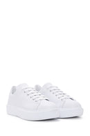 Kadın Beyaz Deri Kalın Tabanlı Sneaker | Derimod