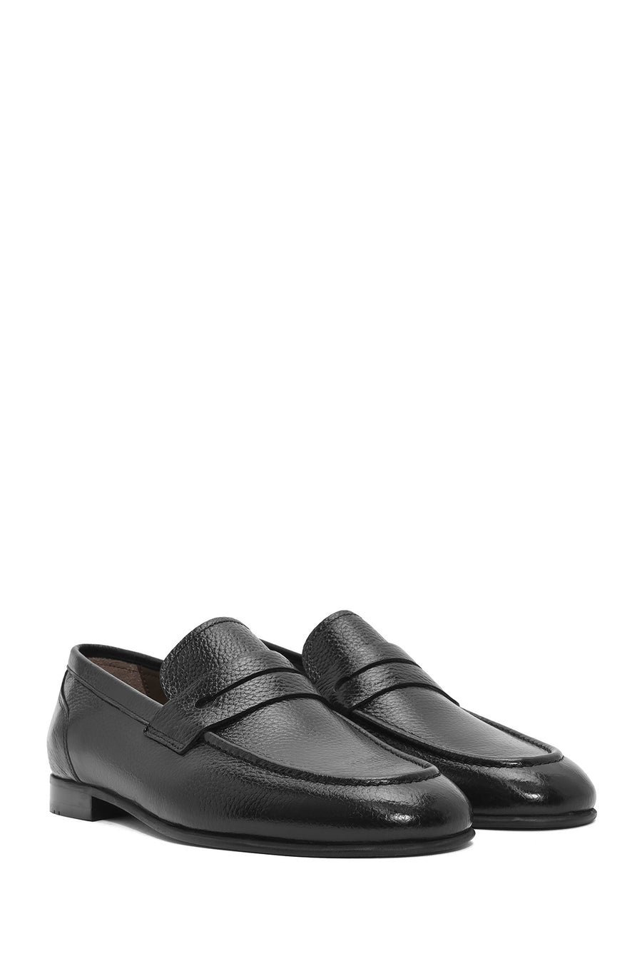 Erkek Siyah Deri Klasik Loafer